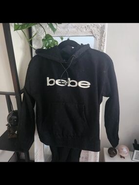 Vintage Bebe Black Hoodie And Matching Sweatpants